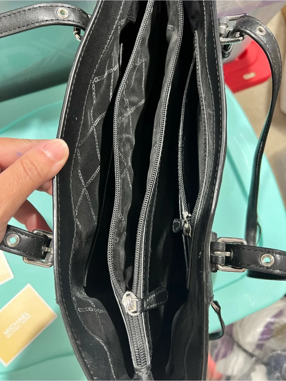 Black MK Michael Kors bag tote purse